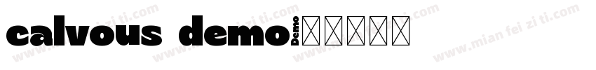 calvous demo字体转换